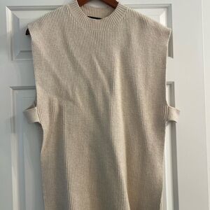 Sleeveless Cream Sweater